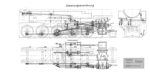 D.R.G. Güterzug-Tenderlok Baureihe 85 - Steuerungsanordnung
