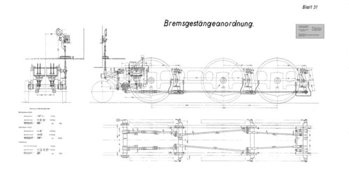 Treibradbremse Baureihe 62 Modellbauzeichnung
