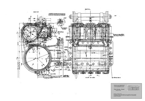 Zylinder Baureihe 62 Modellbauzeichnung