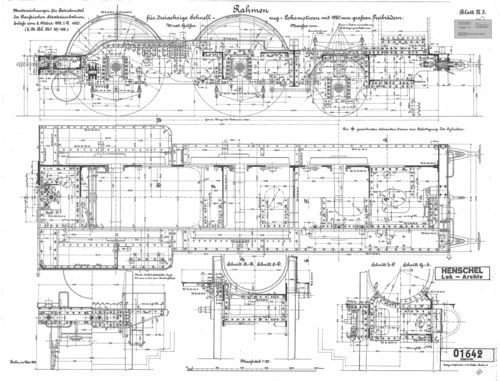 K.P.E.V. Schnellzuglokomotive Gattung  S 1 - Rahmen