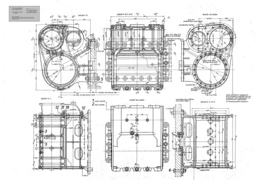 Außenzylinder Baureihe 01.10 - Modellbauzeichnung