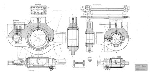 Kuppelstange, vordere BR 01.10 - Modellbauzeichnung