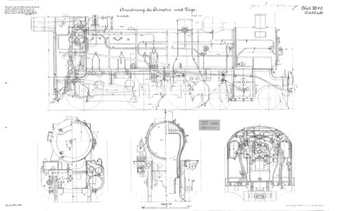 K.P.E.V. Personenzuglokomotive Gattung  P 8 - Rohre und Züge