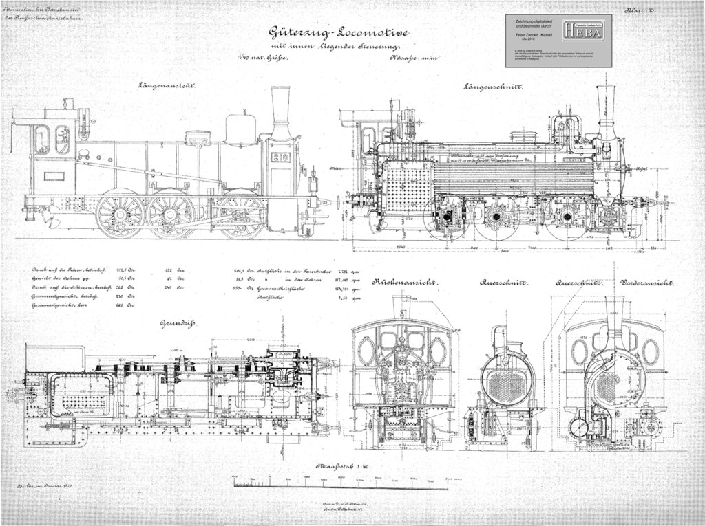 K.P.E.V. Güterzuglokomotive preuß. G 3 mit Innensteuerung