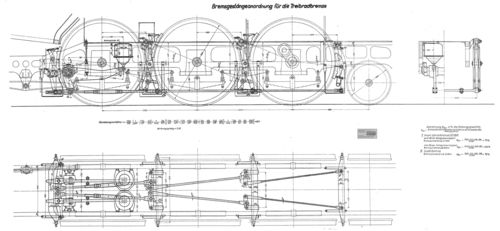 Treibradbremse Baureihe 03.10 Modellbauzeichnung