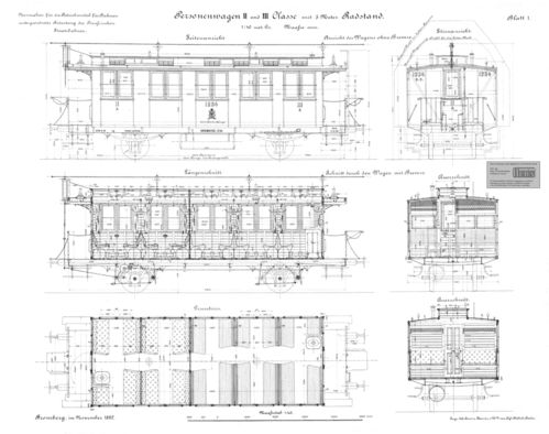 Durchgangwagen 2./3. Klasse Bauart 1882