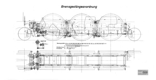 Treibradbremse Baureihe 61 001 Modellbauzeichnung