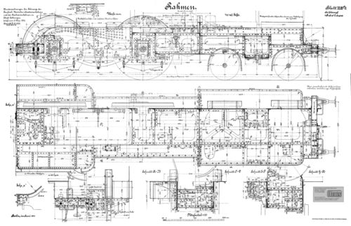Rahmen für Schnellzuglokomotive S6