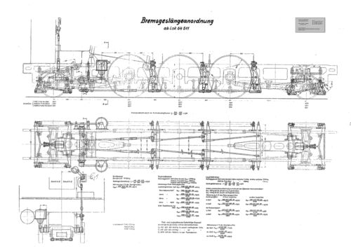 Bremsgestänge BR 64 Modellbauzeichnung
