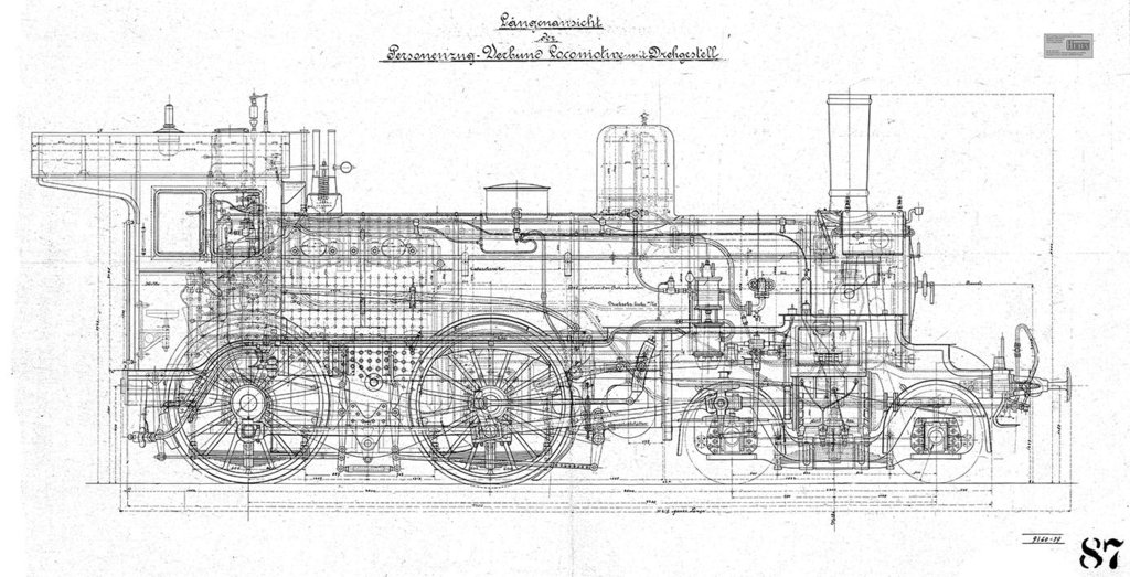 Personenzug-Verbundlokomotive  P 4.2 Zeichnungsoriginale