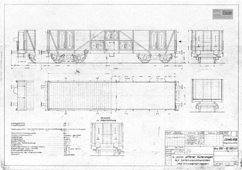 Vierachsiger offener Güterwagen Holz USSR-Zone