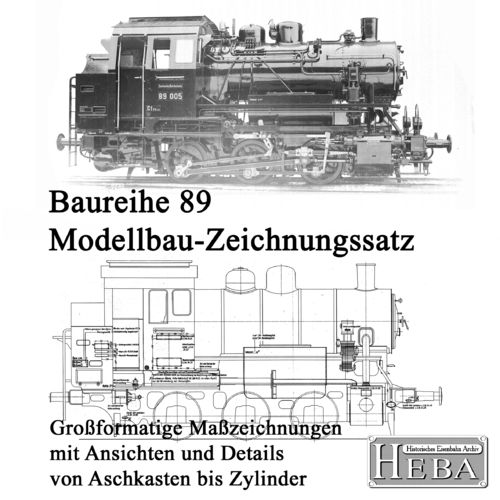Modellbau-Zeichnungssatz BR 89.0